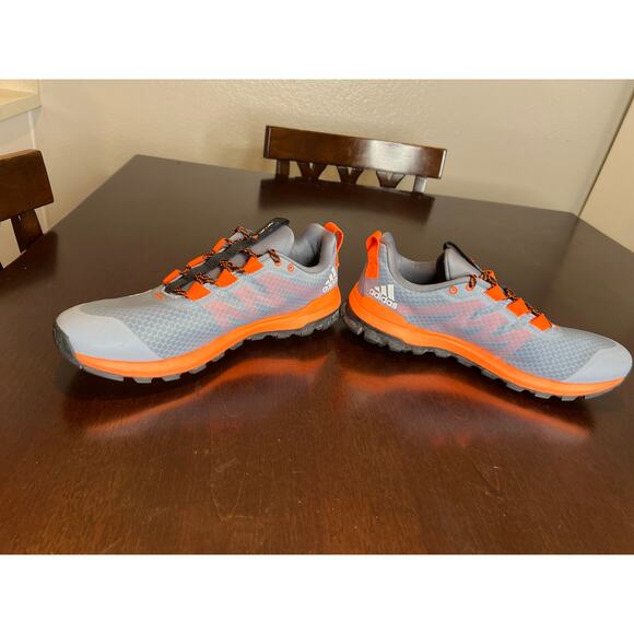Adidas Men's Vigor TR 6 Trail Running Shoes Grey/Orange ~ Size 10 - Picture 3 of 11